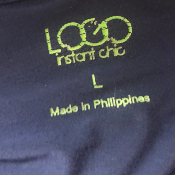 Logo Instant Chic Navy Knit Cardigan Size L - Picture 6 of 6